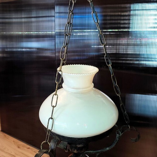 Ceiling light single pendant used, antique, 110cm