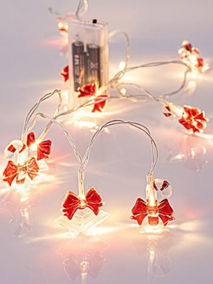 LED Christmas Lights Battery Operated Warm Light Candy Design