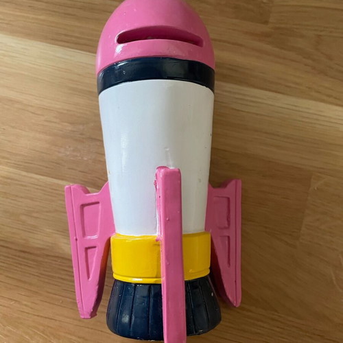 Small Rocket Piggy Bank “tiger” new unused with stopper
