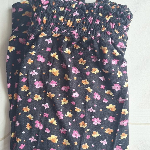 Floral Strapless Tube Top used, colorful small flowers