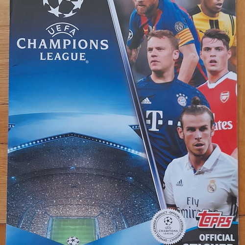 Champions League 2016-2017 sticker album used with 569 of 593 stickers