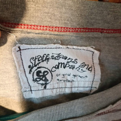 Staff Jeans & Co long-sleeve shirt like new, grey with stripes