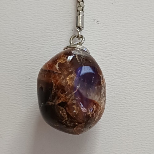 Vintage keychain with natural semi-precious stone, like new