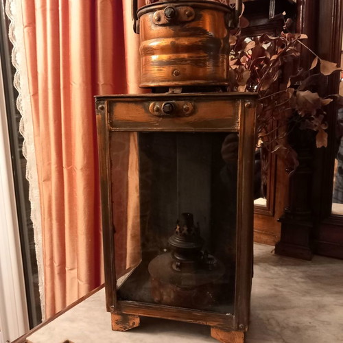 Nautical lantern used, old brass