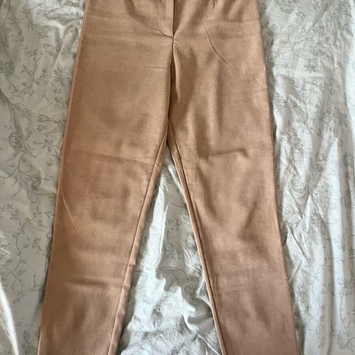 Zara fabric stretch pants like new, size M, beige-brown