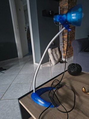 Desk lamp blue with on-off switch like new
