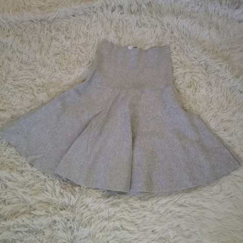 Vila knitted A-line skirt like new, gray, size M