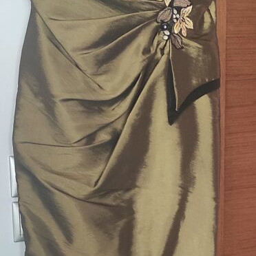 Evening dress khaki-gold No 42 like new