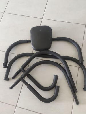 Abdominal exercise set and dumbbells without bar like new