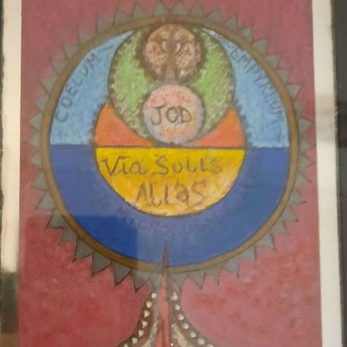 Painting used with frame 33x38 cm
