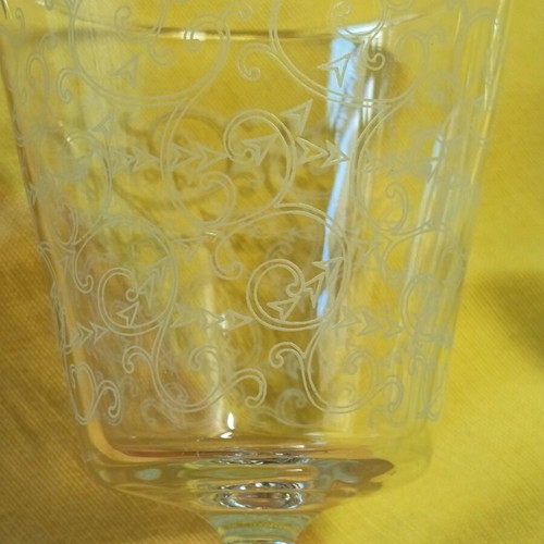 Vintage crystal glasses set of 10 from France, like new