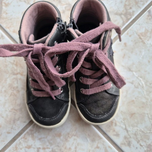 Geox ankle boots like new, gray pink, size 25