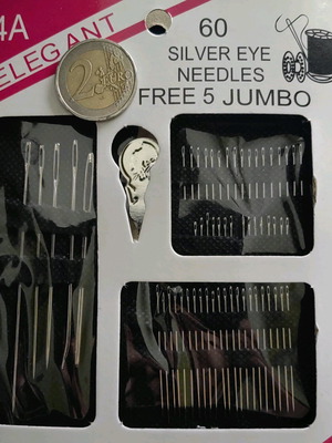 Sewing needles new in various sizes