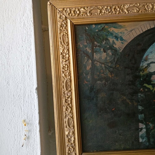 Oil painting used on canvas 59x35, dated 1980