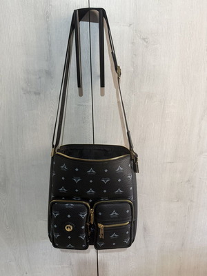 La tour Eiffel crossbody bag like new, large size, black and blue