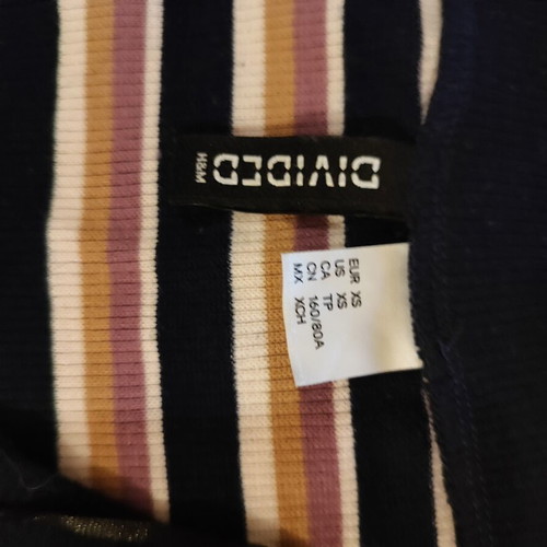 Striped crop top H&M like new, XS
