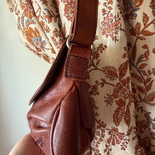 Replay vintage leather shoulder bag like new, brown