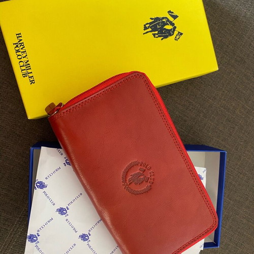 Polo Club leather wallet red new unused