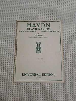 Haydn Klaviertrios II violin sheet music used, Universal Edition