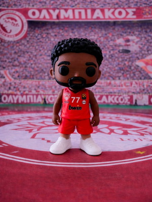 Φιγούρα Shaq Mckissic του Ολυμπιακού καινούργια, χειροποίητη συλλεκτική