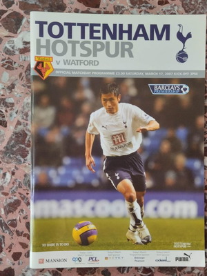Match program Tottenham - Watford 17.03.2007 σαν καινούργιο