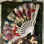 Fan with butterflies