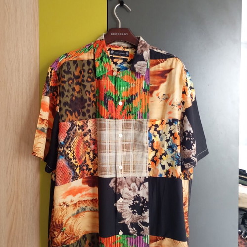 All Saints Patche Printed Shirt new, size XL XXL, viscose