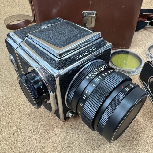 Salyut-S Medium Format Camera kit used, vintage Soviet model