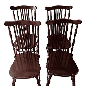 Σετ 4 vintage ξύλινες καρέκλες 97x40x47