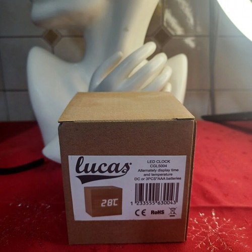 Lucas CGL5004 LED digital alarm clock with temperature new