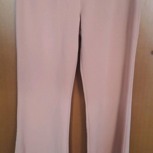 Women's pants new, pink salmon, flared style, size L