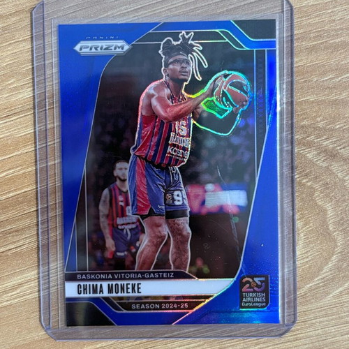Panini Prizm Euroleague Basketball Card Chima Moneke Blue 176/199 like new