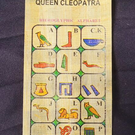 Set of 10 handmade bookmarks from authentic Egyptian papyrus