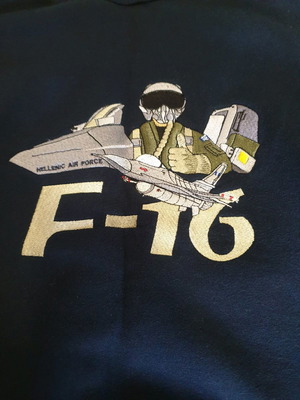 F16 παιδικό φούτερ Πολεμική Αεροπορία σαν καινούργιο, μπλε, 122 cm