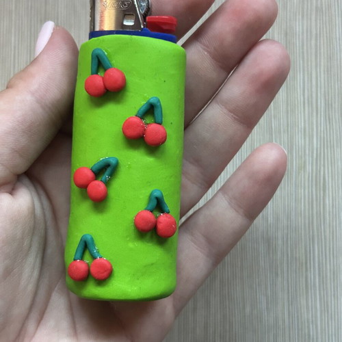 Lighter case handmade by fimo clay new