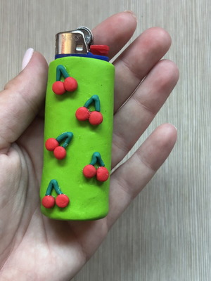 Lighter case handmade by fimo clay new