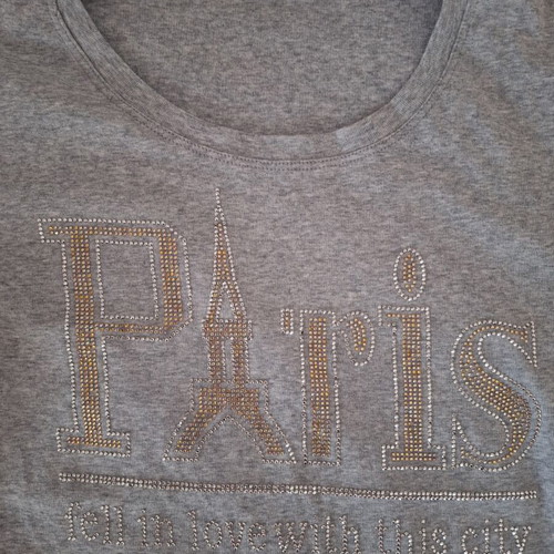 Women's grey Paris blouse, M/L size
