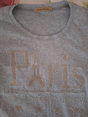Women's grey Paris blouse, M/L size