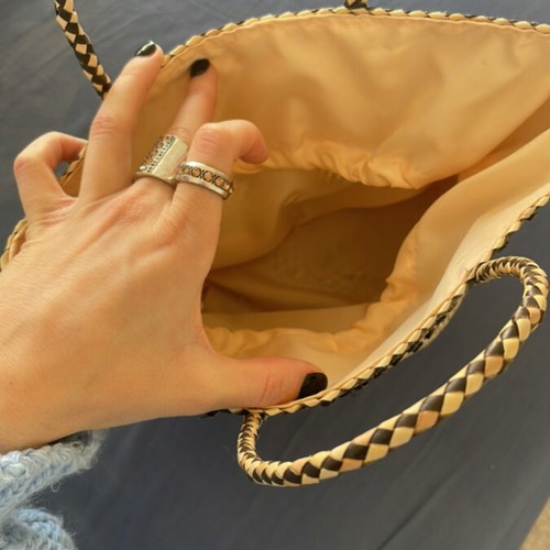 Straw handbag used, small, from Cyclades ANEME