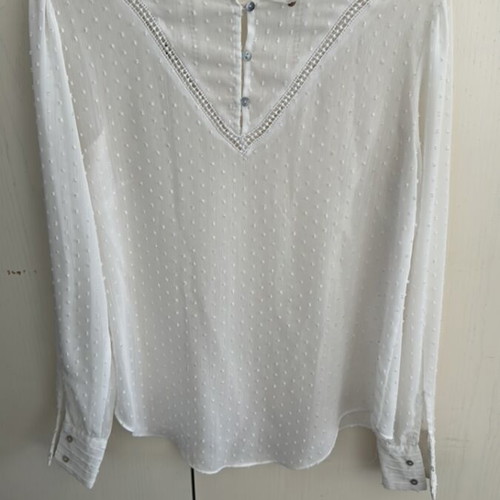 Stradivarius shirt used, white, size S