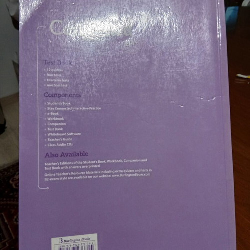 Burlington Stay Connected B1+ Test Book used, Teacher's edition