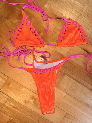 Swimsuit small new, orange