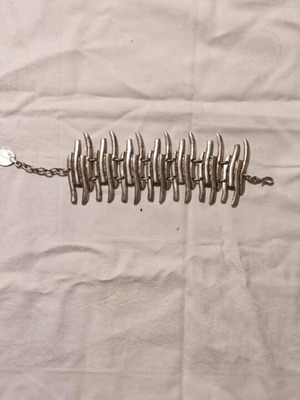 Alpaca bracelet like new, silver, handmade with adjustable size