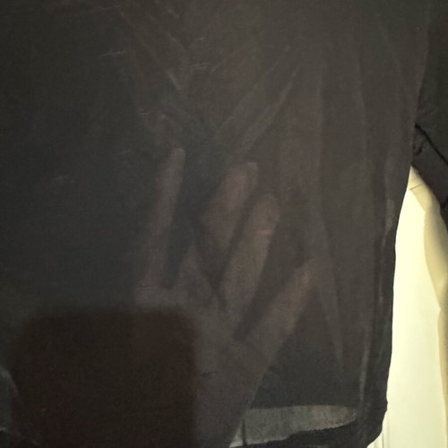 Bershka transparent crop top like new with mock neck black XS