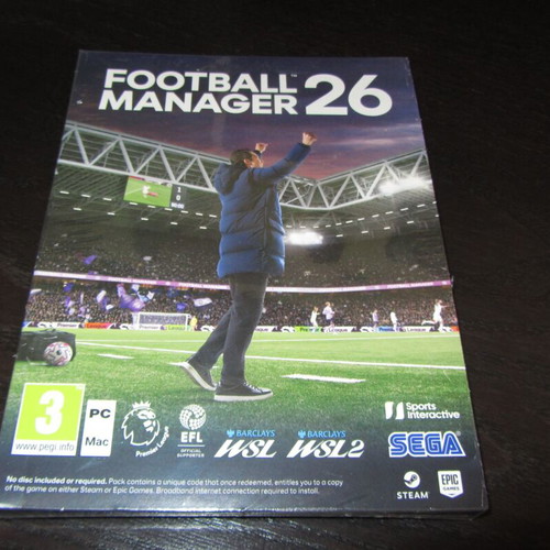 Football Manager 2026 PC game new sealed, code in a box
