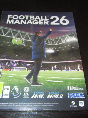 Football Manager 2026 PC game καινούργιο σφραγισμένο, code in a box