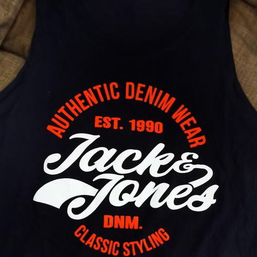 Jack and Jones men's sleeveless shirt like new, black, slim fit