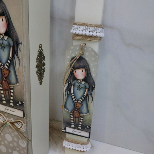 Handmade Sandoro candle box and candle set new with vanilla scent