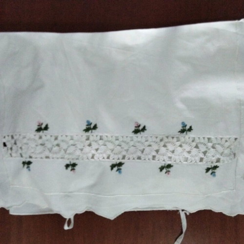 Handmade Vintage Baby Heirloom Set 1979 with Embroidered Pillowcase