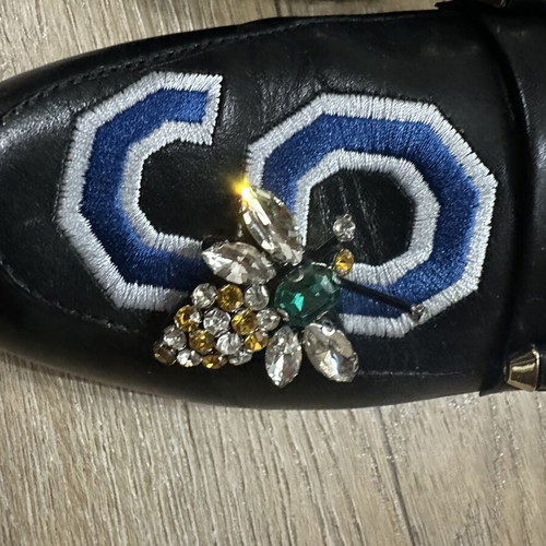 Steve Madden mules with crystal bee design